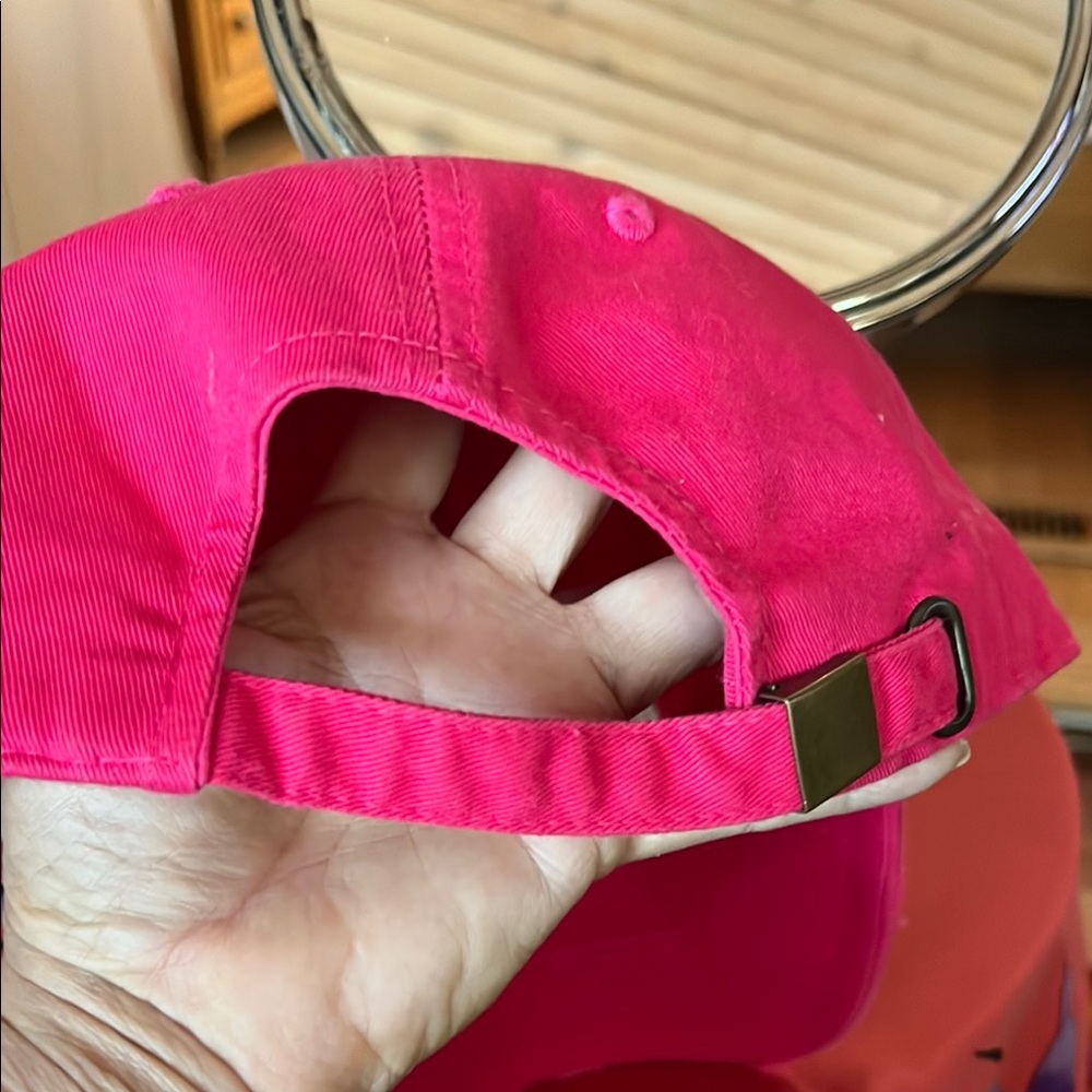KBETHOS Pink Distressed Cap with White Lettering - Picture 4 of 5